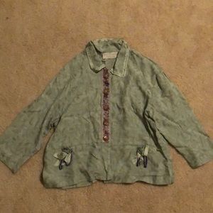 Vintage green top size S